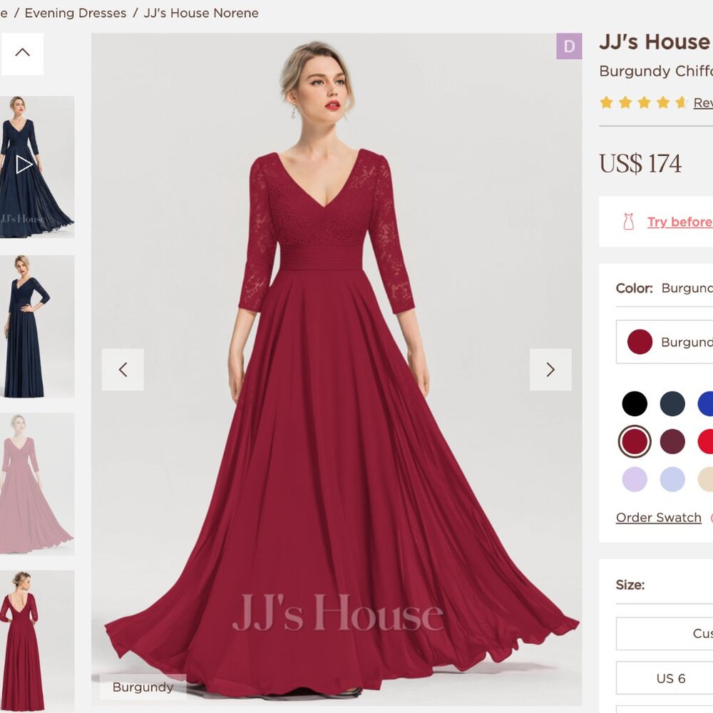 Evening, Black Tie, Floor Length Dress. V-neck, lace bodice
